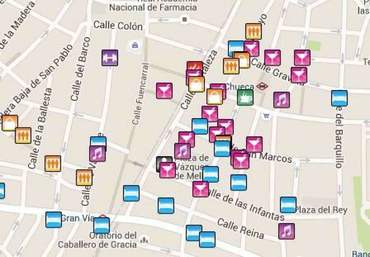 geju Madrides apgabala kartē