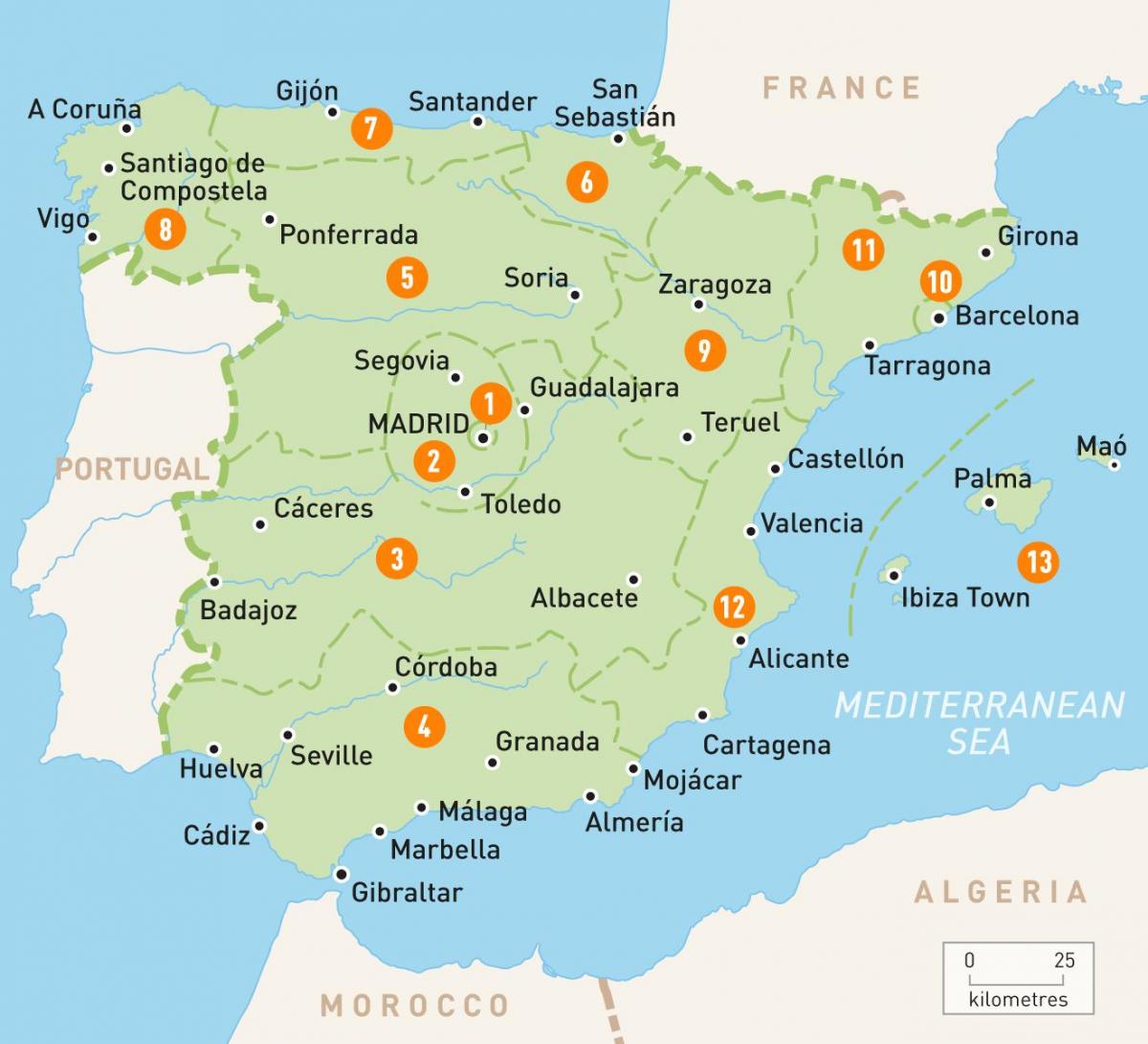 karte Madride platība