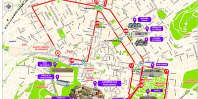 Madrides hop on hop off, maršruta karte