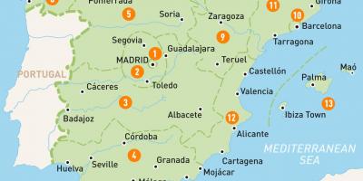 Karte Madride platība