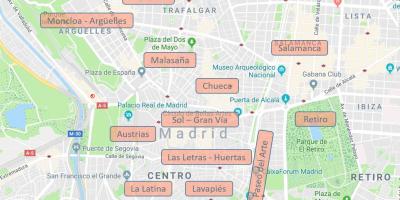 Karte Madride Spānija apkārtne