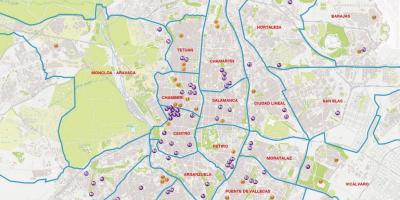 Karte Madrides barrios