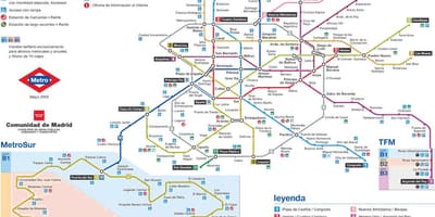 Madrides metro stacija map