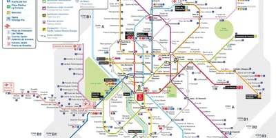 Karte Madrides sabiedriskais transports