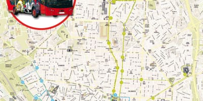 Madrides apskates autobusu karte